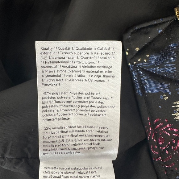 Escada Sport Black Multi-Color Sky Galaxy Print Bomber Jacket Size 46/US 16 - Picture 7 of 8